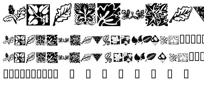KR Leafy font